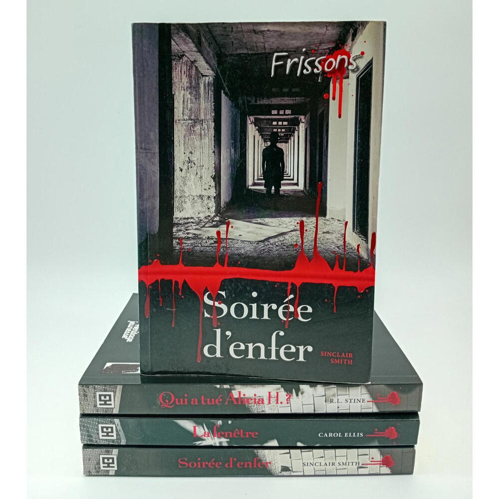 👻 4x Frissons Romans vintage suspense - horreur / français R.L. STINE 👻
